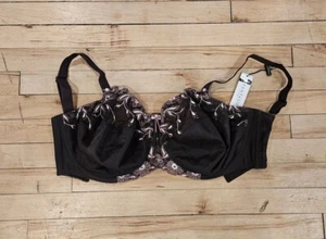 Fantasie 2092 32K Mocha Embroidered 3 Part Cup 2Ply Lined UW Boned Bra NWT - Picture 1 of 3
