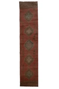 Distressed Turkish Oushak Runner 2'6" X 11'4" - Picture 1 of 8