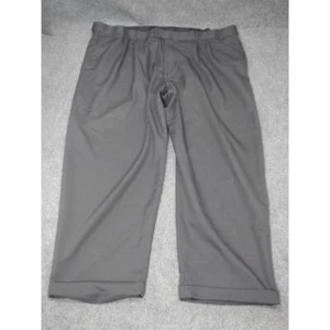 George Dress Pants Men's 46x30 Gray Pleated Front Professional Polyester Blend * - Picture 1 of 18