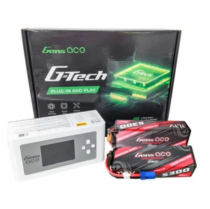 Gens Ace 5300mAh HardCase G-Tech 3S Lipo Battery*2 + iMars D300 G-Tech Charger*1 - Picture 1 of 1