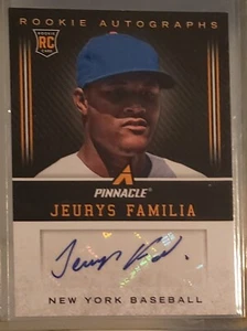 2013 Pinnacle Rookie Autograph JEURYS FAMILIA #JF New York METS  - Picture 1 of 3