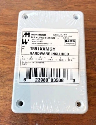 New Hammond Manufacturing 1591xxmgy (3.3 x 2.2 x 0.8) Enclosure