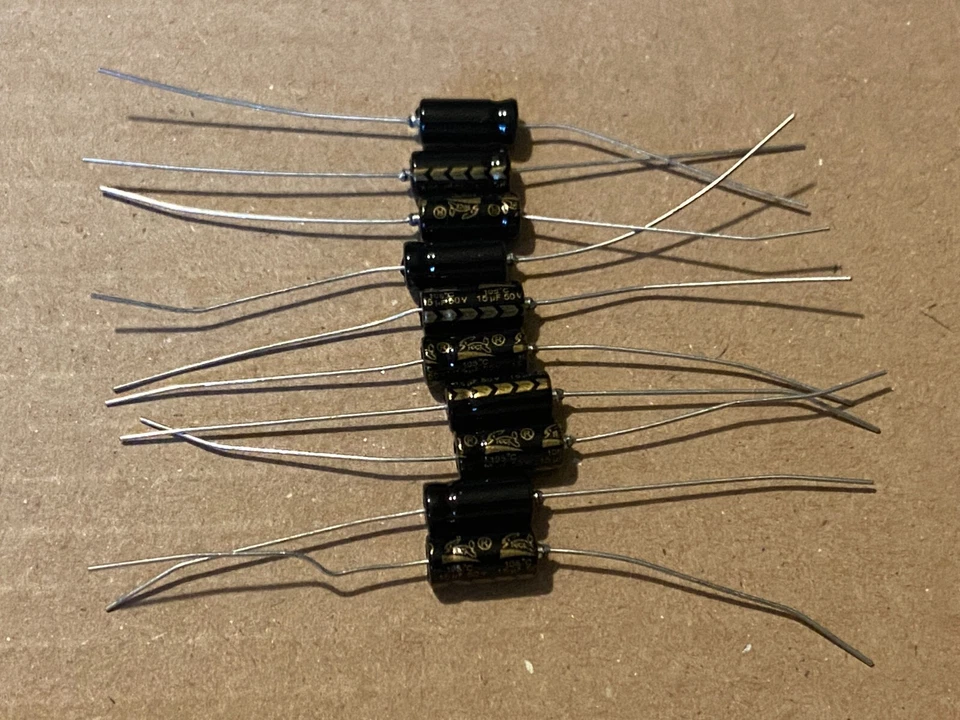 SUPERTECH Axial Electrolytic Capacitor, 15uF, 50V - Lot of 10