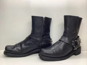 BOTAS HARLEY DAVIDSON ARNÉS/CADENA NEGRAS PUNTERA CUADRADA PARA HOMBRE TALLA 11 - Imagen 1 de 9