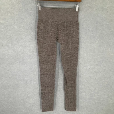 Soft Surroundings Leggings Womens Small Textured Knit Ribbed Seamless Brown - Image 1 of 4