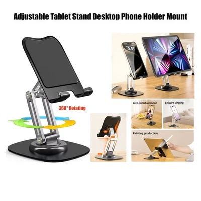 Heavy Duty iPhone Phone Holder iPad Amazon Kindle Tablet Stand Desktop Mount US - Image 1 of 4