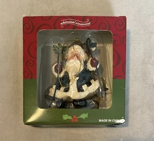 Weihnachtsschmuck Weihnachtsmann Skistöcke - Bild 1 von 4