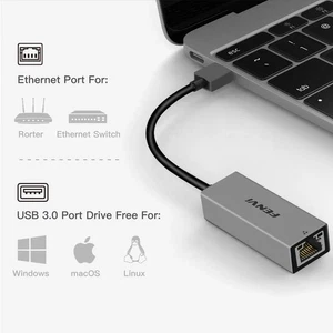 Adaptador Fenvi USB 3.0 Gigabit Ethernet, Convertir Interfaz de Red RJ45 - Imagen 1 de 10