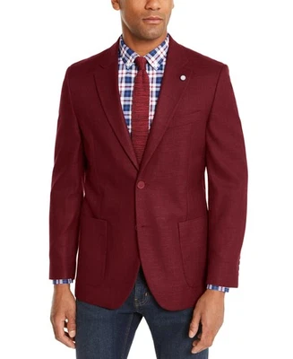 Blazer Abrigo Deportivo Nautica Para Hombre Calce Moderno 36 S Rojo Elástico Sólido Foto 1 de 2
