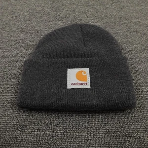 Carhartt Hat Beanie Fitted Toddler One Size Gray Knit Acrylic Youth Winter Warm - Picture 1 of 5
