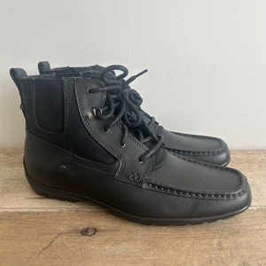 Calvin Klein Schuhe Herren 8,5 M Hank Schwarz Schnürung Eckige Zehe Fahrstiefel F1485 - Bild 1 von 10