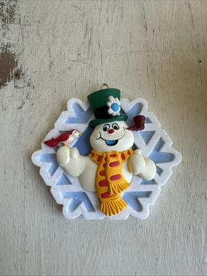 American Greetings Frosty The Snowman adorno de vacaciones escarchado en copo de nieve Foto 1 de 4