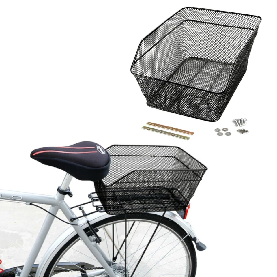 Fahrradkorb Gepäckträger Korb hinten Metall Schulranzenkorb 39 x 29 x 18 cm - Bild 1 von 4