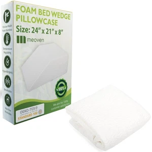 Wedge Pillow Cover for 24x21x8 Leg Elevation Cushion, Knee Pillow Cover, Hypo... - Picture 1 of 7