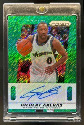 2024-25 Prizm Deca Gilbert Arenas Signatures Green Shimmer Prizm FOTL Auto #8/25 - Image 1 of 2