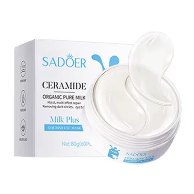 60 PCS UNDER EYE PADS MILK MASK CERAMIDE HYDRATING ANTI AGING WRINKLES CARE - Image 1 of 4