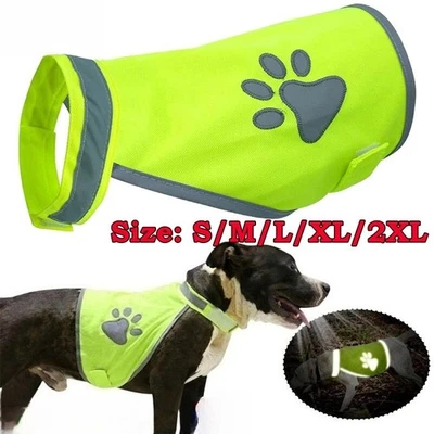 High Visibility Dog Jacket Pet Hi Vis Coat Pet Safety Vest Pet Reflective Vest - Image 1 of 4