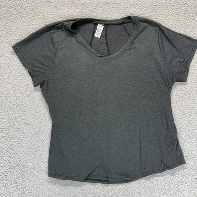Camisa atlética RBX gris para mujer XL cuello mezcla de algodón rendimiento deportivo gimnasio correr Foto 1 de 4