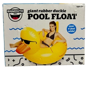 GIANT 4 FT Inflatable Rubber Duckie Ducky Duck Pool Float Raft - BigMouth Inc - Picture 1 of 3