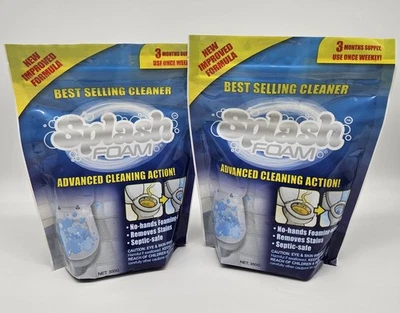 TWO Splash Foam Foaming Dissolve Advanced Let Soak Rinse Cleanser New Sealed Bag - Image 1 of 4