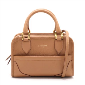 J&M Davidson Mia Cube Mini Leder 2 Wege Handtasche Braun - Bild 1 von 12