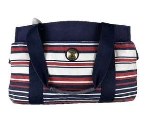Borsa tote bag Tommy Hilfiger rossa bianca blu righe spiaggia cottage - Foto 1 di 9
