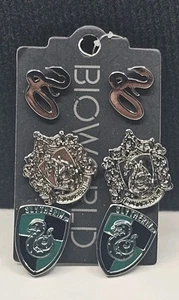Pendientes BIOWORLD Harry Potter 3 Pares Slytherin PROTOTIPO MUESTRAS Nuevos - Imagen 1 de 5