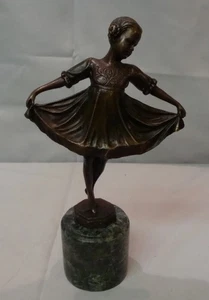 Statue Tanzerin Oper Art Deco Stil Art Nouveau Jugendstil Stil Massive Bronze Un - Picture 1 of 8