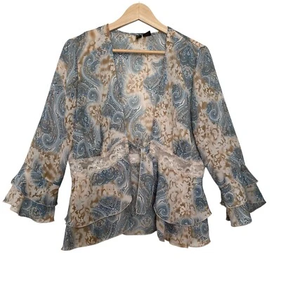 Top Serenata De Colección Para Mujer L Multicolor Corbata Frontal Encaje Romántico Hada Caprichoso Y2K Foto 1 de 4