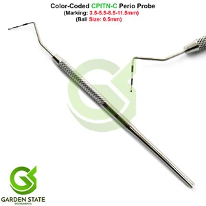 Esame dentale CPITN colore marcatura sonda palla punta sonda esame parodontale - Foto 1 di 2