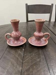 Vintage Redware North Carolina Pottery Candleholder Chamber The Plaque House - Picture 1 of 9