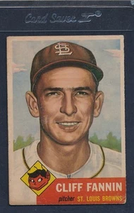 1953 Topps #203 Cliff Fannin Browns Fair 53T203-41316-1 - Picture 1 of 1