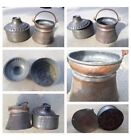 2 Antique Vintage Large Cauldron Pail & Pot