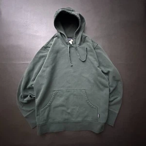 Patagonia Hoodie Mens Large Green Flying Fish Outdoors Gorpcore Faded Relaxed - Picture 1 of 11