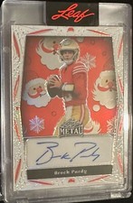 BROCK PURDY 2023 LEAF METAL CHRISTMAS EXCLUSIVE SANTA AUTO TRUE 1/1 49ERS