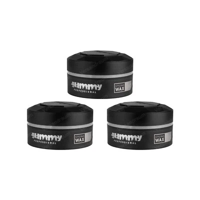 3x Fonex Gummy Styling Wax Grau Casual Look 3er Set (450ml) Haarwachs Haarwax - Bild 1 von 4