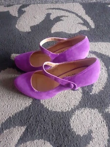 ladies Purple Heeled shoes size 5 - Picture 1 of 7