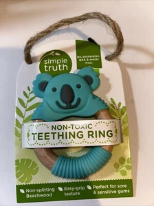 Simple Truth Teething Ring BPA Free Silicone Non-Toxic Cute Koala Teether NEW!! - Picture 1 of 2