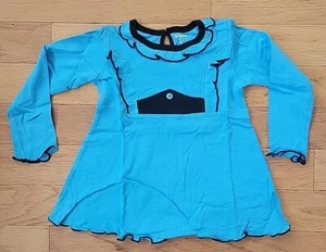 NiP Kidgets Girls Top Size 4T Long Sleeve With Black Trim And Scalloped Edges - Picture 1 of 5