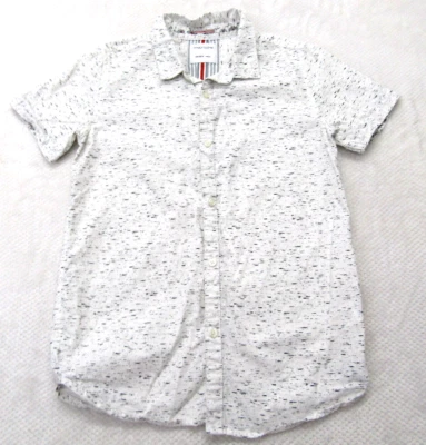 Denim & Flower Ricky Sing Shirt Boy's 13/14 White Short Sleeve Preppy - Image 1 of 4