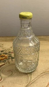 Vtg White House Vinegar Clear Glass Embossed Jar Bottle-Metal Litho Cap Lid - Picture 1 of 15