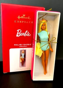 Malibu Barbie Ornament Hallmark 2021 NEW BOXED- MINT - Picture 1 of 11