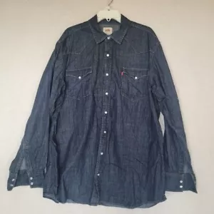 Levi's Herren Jeanshemd XLT, blau, Perlen Druckknopfleiste vorne - Bild 1 von 7