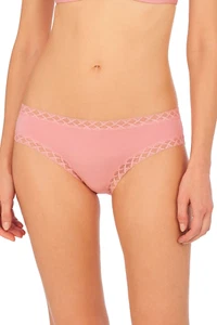 Natori Women's Bliss Pima Cotton Girl Brief Panty Peach Pink Size XL - Picture 1 of 3