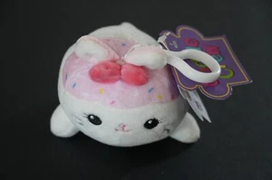 CUDDLE CREW CONIGLIETTO BIANCO 4" BORSA CLIP/PORTACHIAVI PELUCHE - Foto 1 di 4