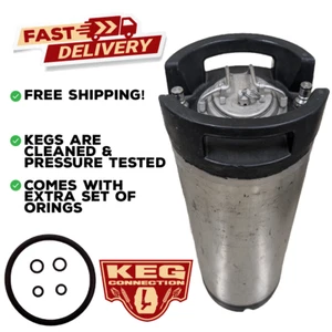 Reconditioned 5 Gallon Ball Lock Dual Handle Keg with Built In Pressure Relief - Picture 1 of 3
