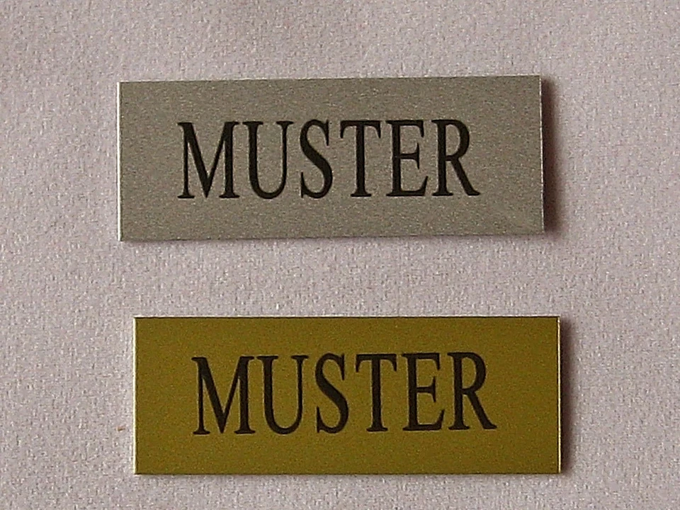 MARKENLOS GRAVUR SCHILDER, Pokal Schilder, Alu-Laserschilder , inkl. Gravur, in 4 Größen