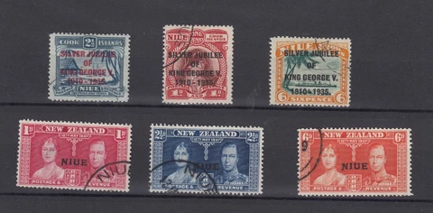 Niue KGV/KGVI 1935/37 Sets x 2 SG69/71 VFU BP5780 Cover