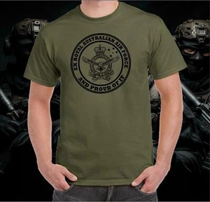 EX AUSTRALIAN AIR FORCE T-SHIRT T SHIRT CLOTHING APPAREL RETRO TSHIRT - Picture 1 of 8