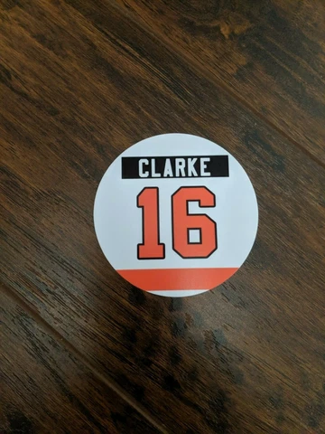 Bobby Clarke Magnet - #16 Jersey - Philadelphia Flyers Hockey - 4 inch diameter Cover